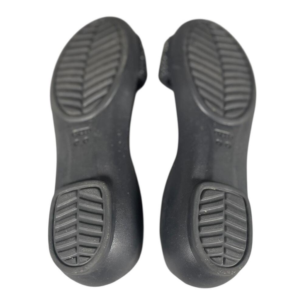 Crocs Lina Women’s Black Embellished D’Orsay Open Toe Flats Size-6 - Picture 6 of 9